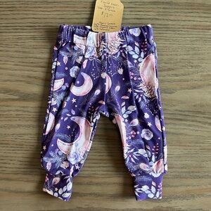 Purple Moon and Floral Baby Joggers